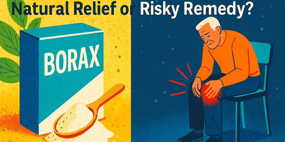 Surreal split-scene illustration showing the contrast between natural healing and pharmaceutical control, symbolizing the debate around borax for arthritis.