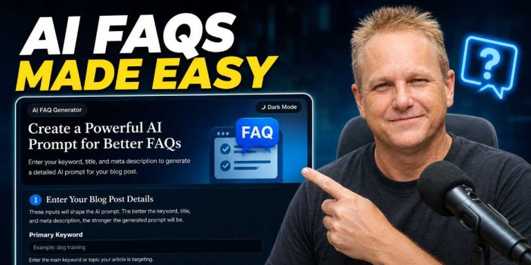 FAQ generator tool creating organized questions and answers for blog posts and SEO content