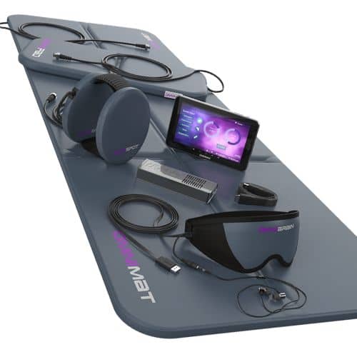 Omnium1 PEMF full-body mat system with controller and accessories displayed