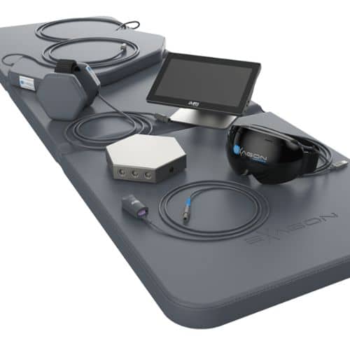 iMRS Prime full-body PEMF mat system with controller and components displayed on bed