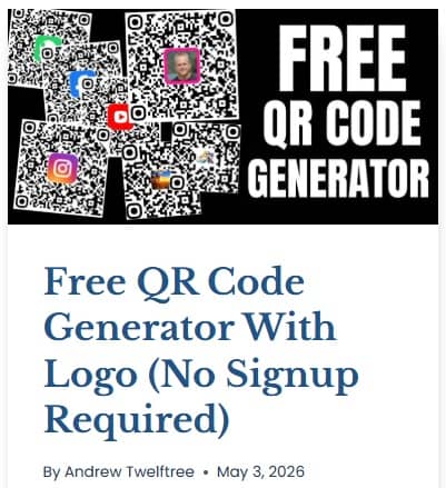 how to create a QR code free generator blog post screenshot